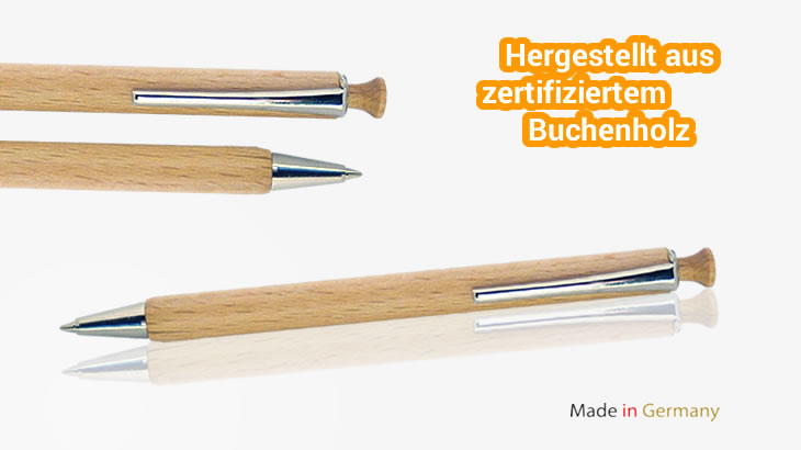 Holzkugelschreiber aus zertifiziertem Holz