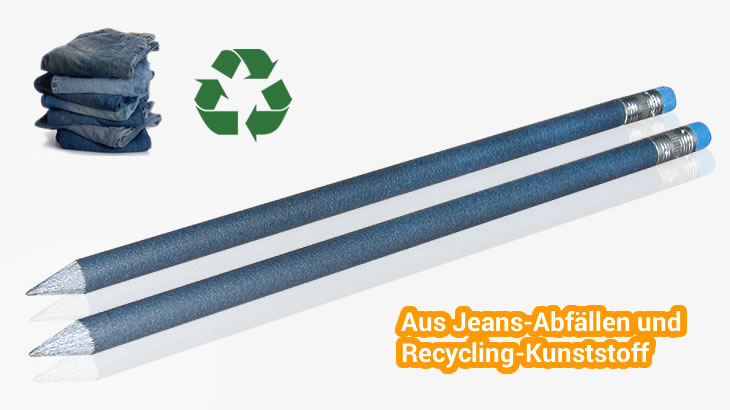 Bleistift DENIM aus recyceltem Jeans-Stoff