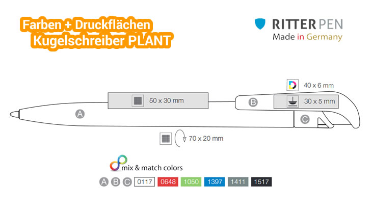 Kugelschreiber PLANT alle Farben