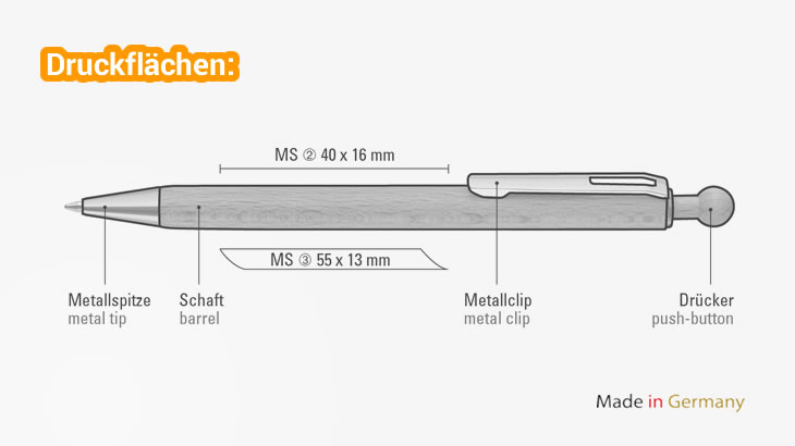Holz-Kugelschreiber WOODY Druck