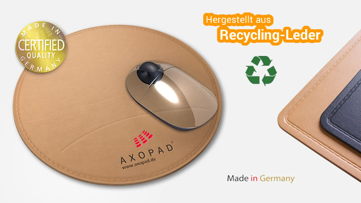 Mousepad aus Recycling-Leder (rund)