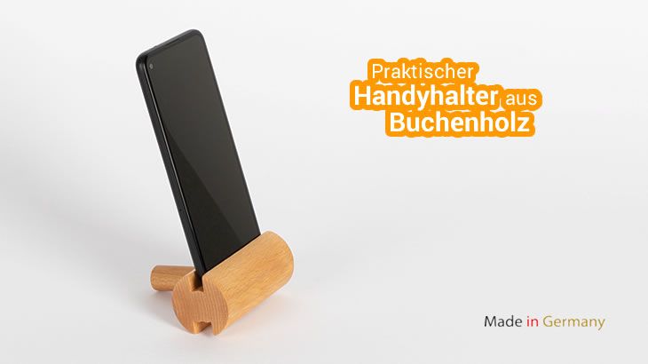 Handyhalter aus Buchenholz