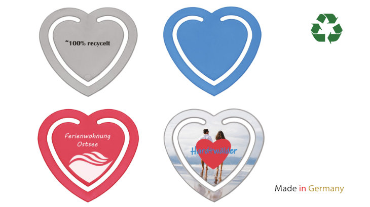 Büroklammer aus Recycling-Kunststoff