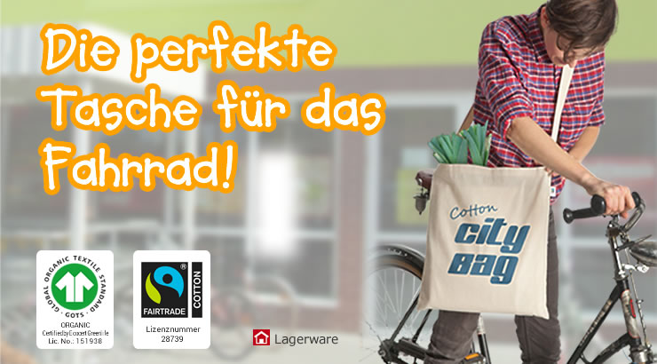 Fairtrade Stofftasche CityBag aus Bio-Baumwolle