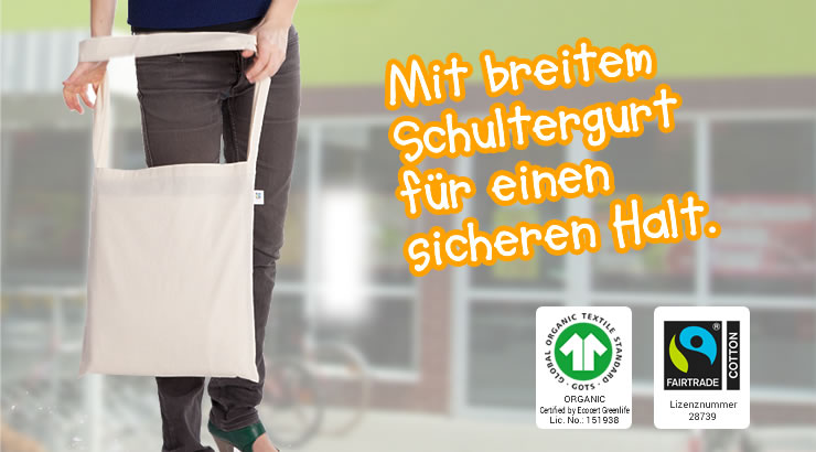 Fairtrade Stofftasche CityBag aus Bio-Baumwolle