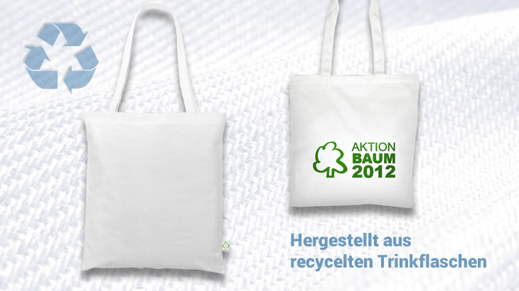 PET-Recyclingtasche, lange Henkel