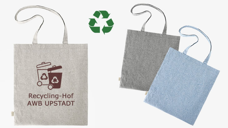 Recycling-Tasche aus Recyclingbaumwolle