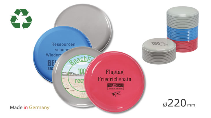 Frisbee Wurfscheibe aus Recycling Kunststoff