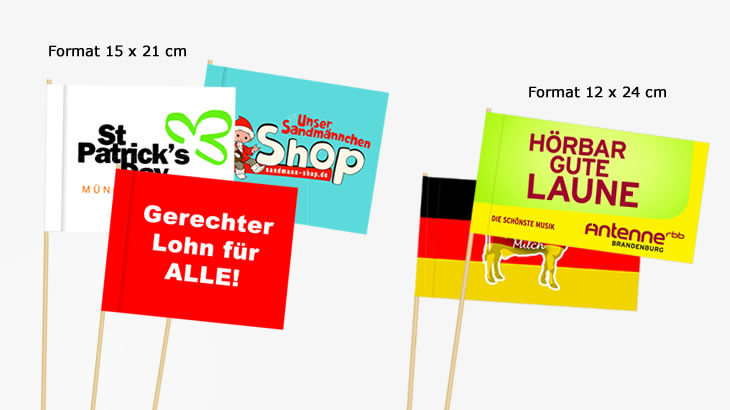 Papierfahnen aus zertifiziertem Papier und Holz