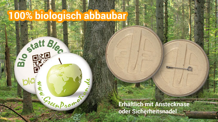 Bio Button aus biologisch abbaubarem Kunststoff