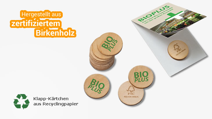 Green Coin im Klappkärtchen