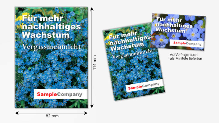 Samentüte mit Vergissmeinnicht