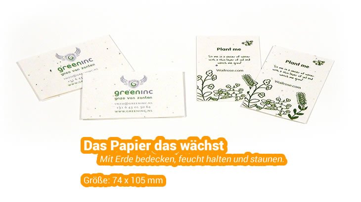 Flyer aus Samenpapier DIN A7