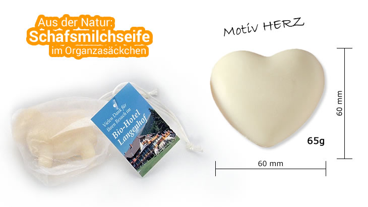 Ökoseife aus Schafsmilch Herz