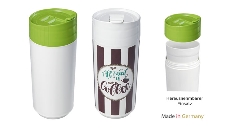 Coffee2Go-Becher PREMIUM aus nachwachsenden Rohstoffen