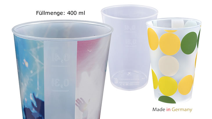 Mehrwegbecher CHALLANGE M aus Biokunststoff