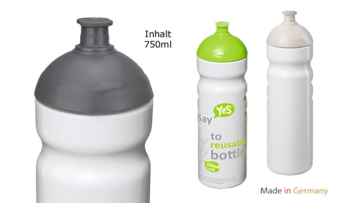 Trinkflasche 750ml aus Biokunststoff