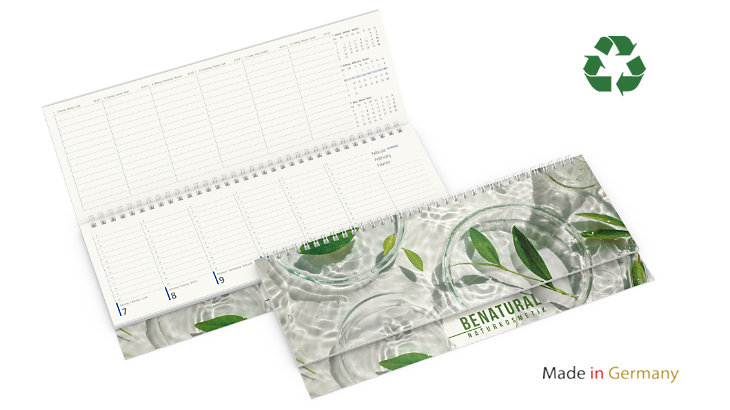 Tischkalender Compact aus Recycling-Papier