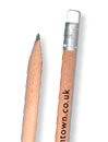 Holzbleistift natur mit Radiergummi 