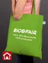 Farbige Stofftaschen, lange Henkel (Fairtrade / Bio)