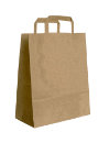 Braune Papiertasche mit Papiergriff 32 x 12 x 40 cm